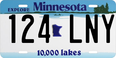 MN license plate 124LNY