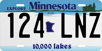MN license plate 124LNZ