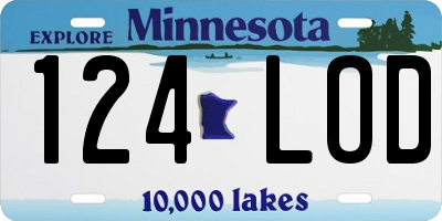 MN license plate 124LOD