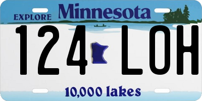 MN license plate 124LOH