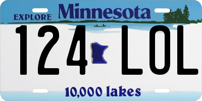 MN license plate 124LOL