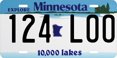 MN license plate 124LOO