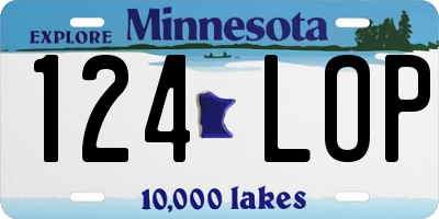 MN license plate 124LOP