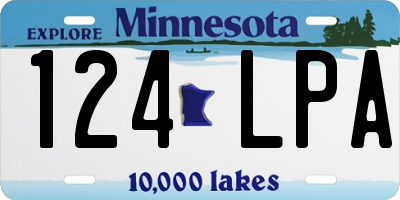 MN license plate 124LPA