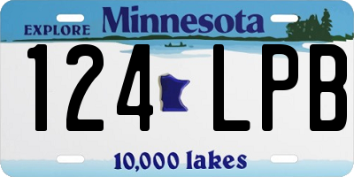 MN license plate 124LPB