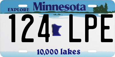 MN license plate 124LPE