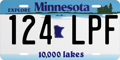 MN license plate 124LPF
