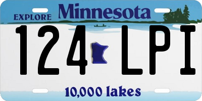 MN license plate 124LPI