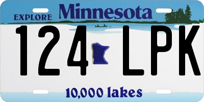 MN license plate 124LPK
