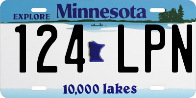 MN license plate 124LPN
