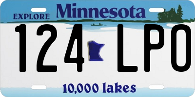 MN license plate 124LPO