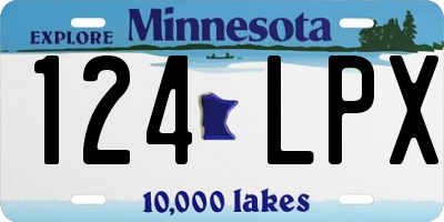 MN license plate 124LPX