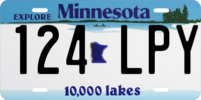 MN license plate 124LPY