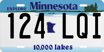 MN license plate 124LQI