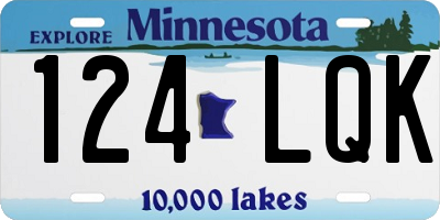 MN license plate 124LQK