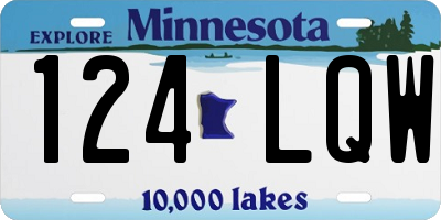 MN license plate 124LQW