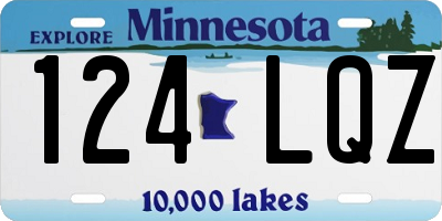 MN license plate 124LQZ