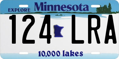 MN license plate 124LRA