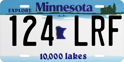 MN license plate 124LRF