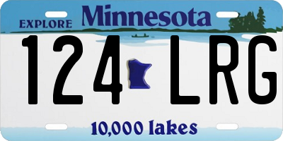 MN license plate 124LRG