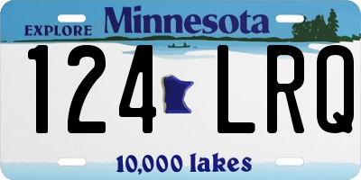 MN license plate 124LRQ