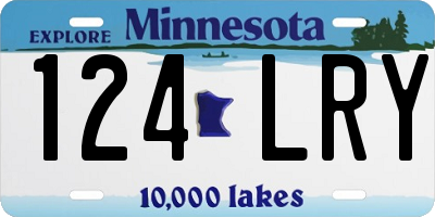 MN license plate 124LRY