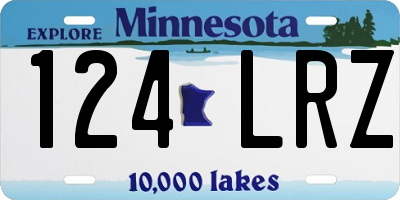 MN license plate 124LRZ