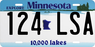 MN license plate 124LSA