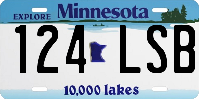 MN license plate 124LSB