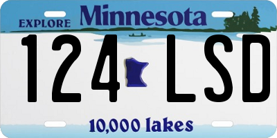 MN license plate 124LSD