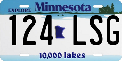MN license plate 124LSG