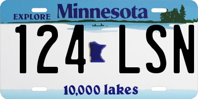 MN license plate 124LSN