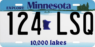 MN license plate 124LSQ