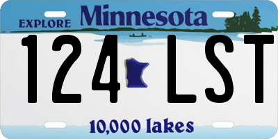 MN license plate 124LST