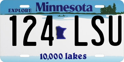 MN license plate 124LSU