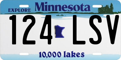 MN license plate 124LSV