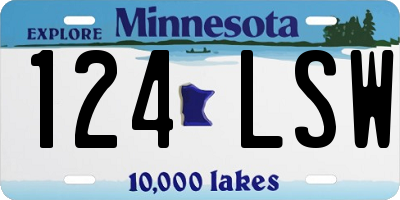 MN license plate 124LSW