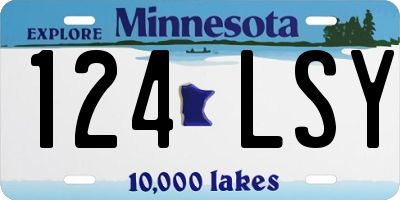 MN license plate 124LSY