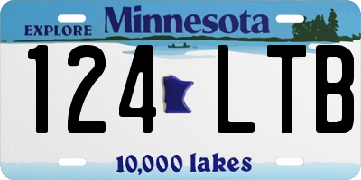 MN license plate 124LTB