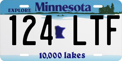 MN license plate 124LTF