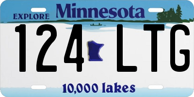 MN license plate 124LTG