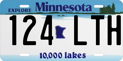 MN license plate 124LTH