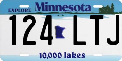 MN license plate 124LTJ