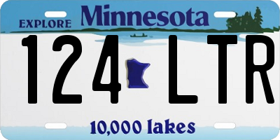 MN license plate 124LTR