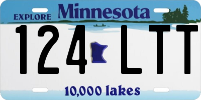 MN license plate 124LTT