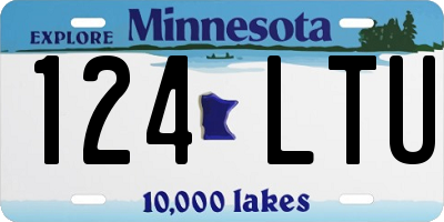 MN license plate 124LTU