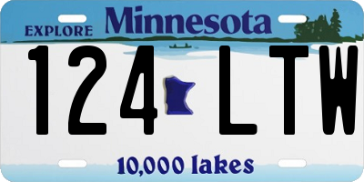 MN license plate 124LTW