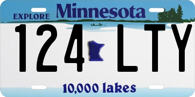 MN license plate 124LTY