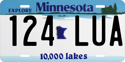 MN license plate 124LUA