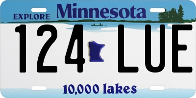 MN license plate 124LUE